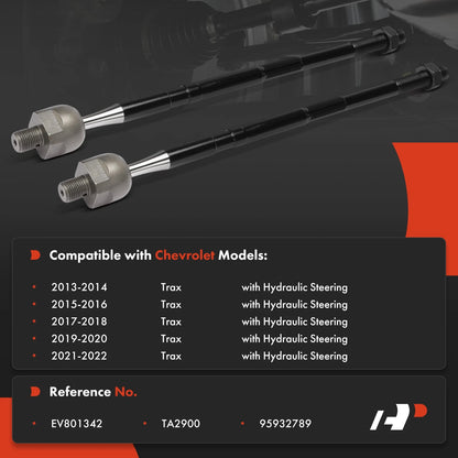 2X Front Inner Tie Rod Ends for Chevrolet Trax (2013–2022)
