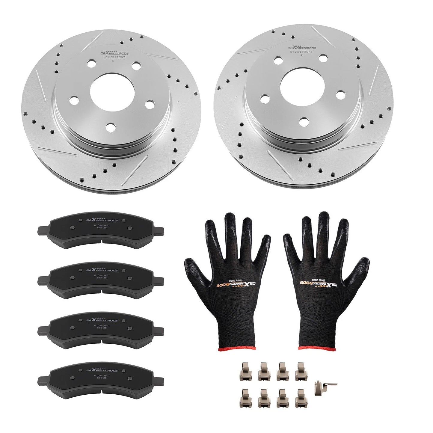 Front Brake Rotors and Ceramic Brake Pads for Dodge Durango (2007–2009)