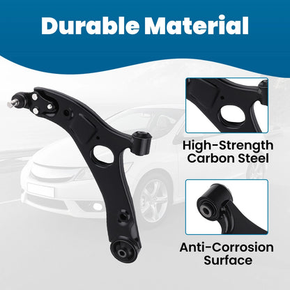 Front Lower Control Arm Kit & Tie Rod for Hyundai Sonata (2011–2013), Azera (2012–2014)
