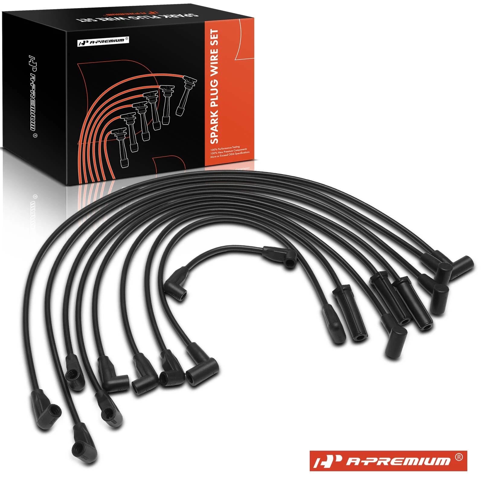 9x Spark Plug Wire Set for Chevy Camaro, Buick, Cadillac, Olds, Pontiac 