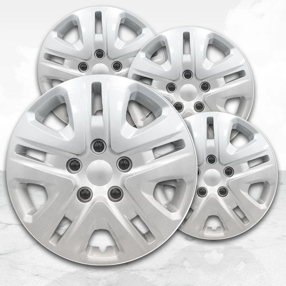 17 Inch Silver Deluxe Hubcaps Wheel Covers Set of 4 for Dodge Caravan (1985–2010)