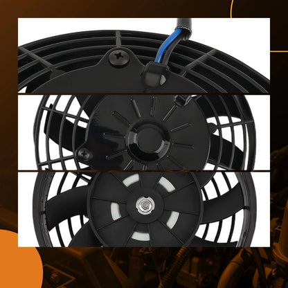 Electric Engine Fan Assembly for Universal Vehicle System (12V 80W, Black) (7") (2012–2012)