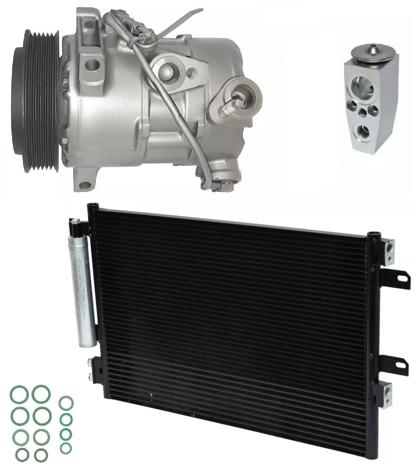 AC Compressor Kit with Condenser for Dodge Caliber 2.0L (2011–2012)