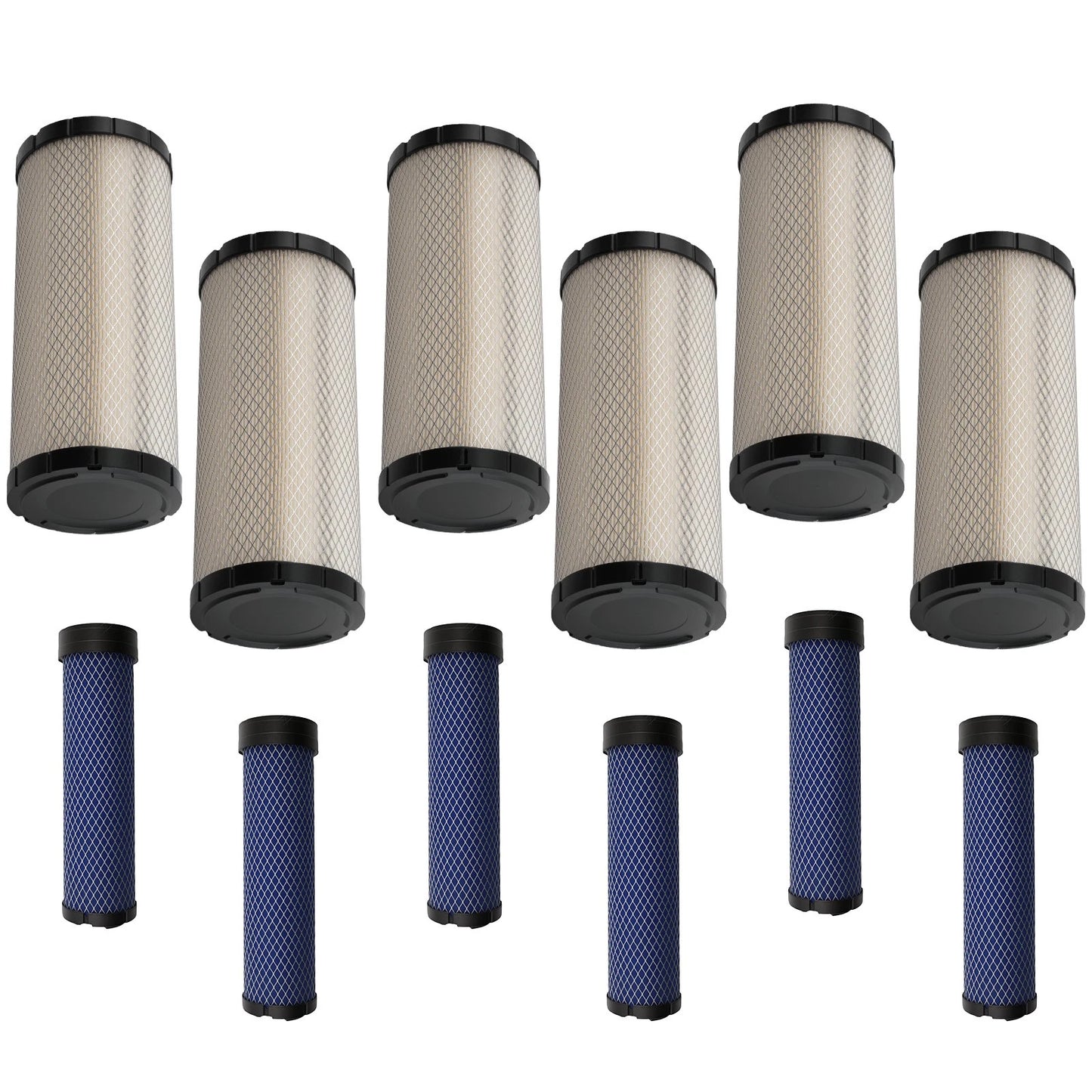 6x Outer & Inner Air Filter for John Deere RE68048 RE68049 (Wix 46489–46490)