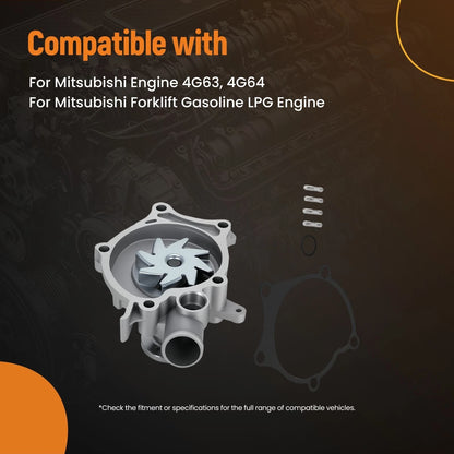 Engine Water Pump for Mitsubishi Forklift 4G63 4G64 (1995–2007)