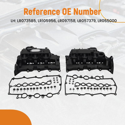 2x Engine Valve Cover for Land Rover Range Rover Sport 3.0L (2009–2013)