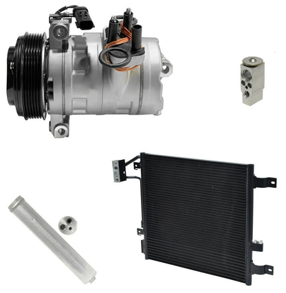 A/C Compressor Kit with Condenser for Jeep Wrangler 3.8L (2007–2011)