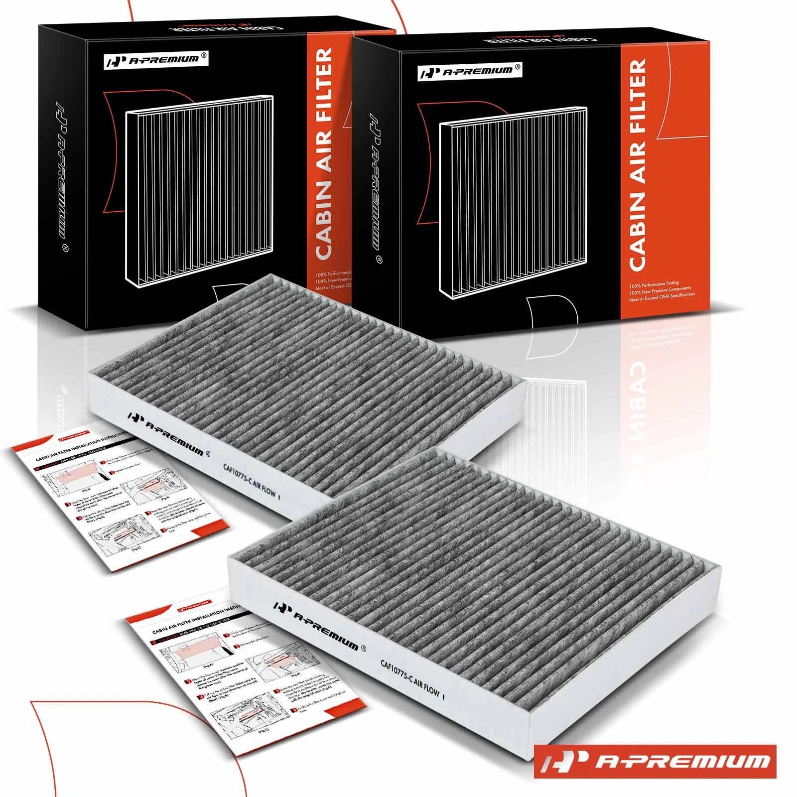 2X Activated Carbon Cabin Air Filter for Chevrolet Malibu, Cruze (2016–2023)