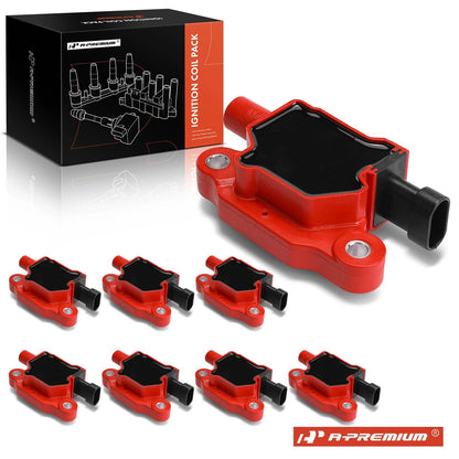 8x Red Ignition Coil for Chevrolet Silverado 1500 (2007–2013)