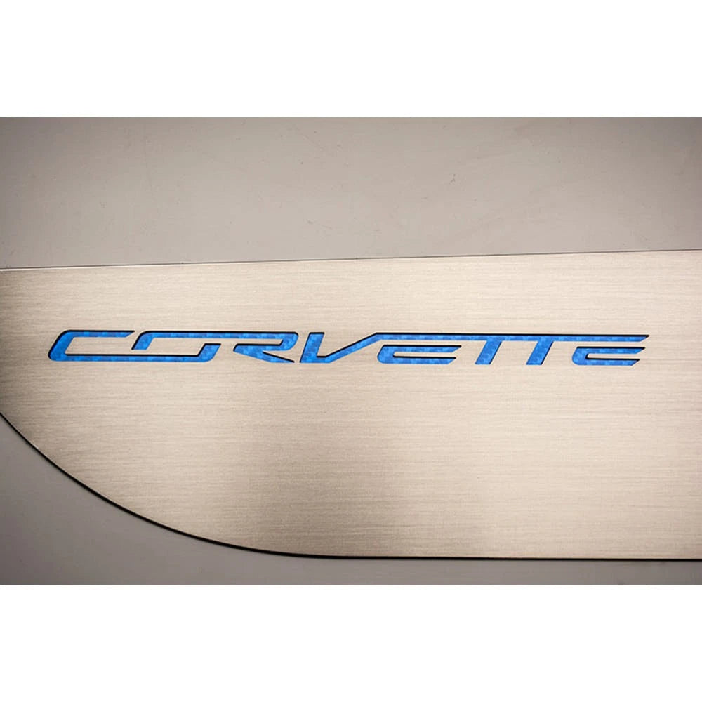 Door Guards with Yellow Carbon Fiber Inlay for 2014–2019 Corvette Z06 Z51