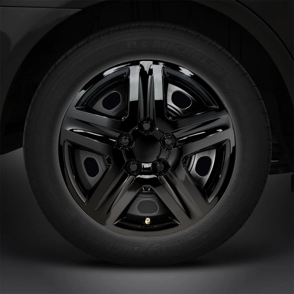 17" Gloss Black Deluxe Hubcaps/Wheel Covers (Set 4) for Monte Carlo Style Look