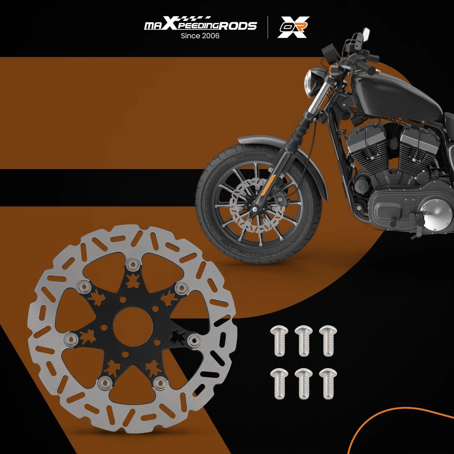 Front Brake Rotor Disc for Harley Davidson Dyna Touring Street Glide (2000–2017)
