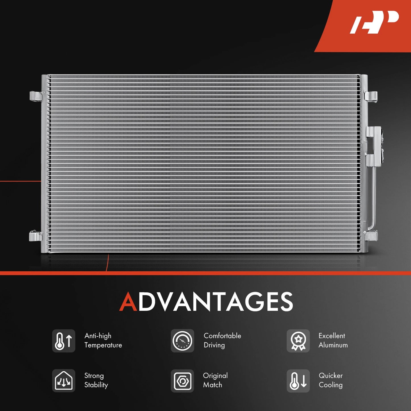 A/C Condenser with Bracket for Chrysler Town & Country Dodge Grand Caravan