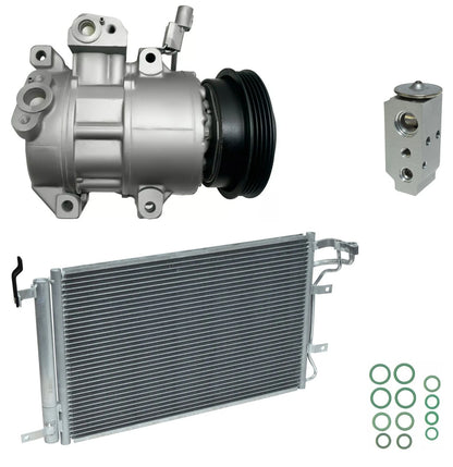 AC Compressor Kit with Condenser for Kia Spectra 2.0L (2004–2009)