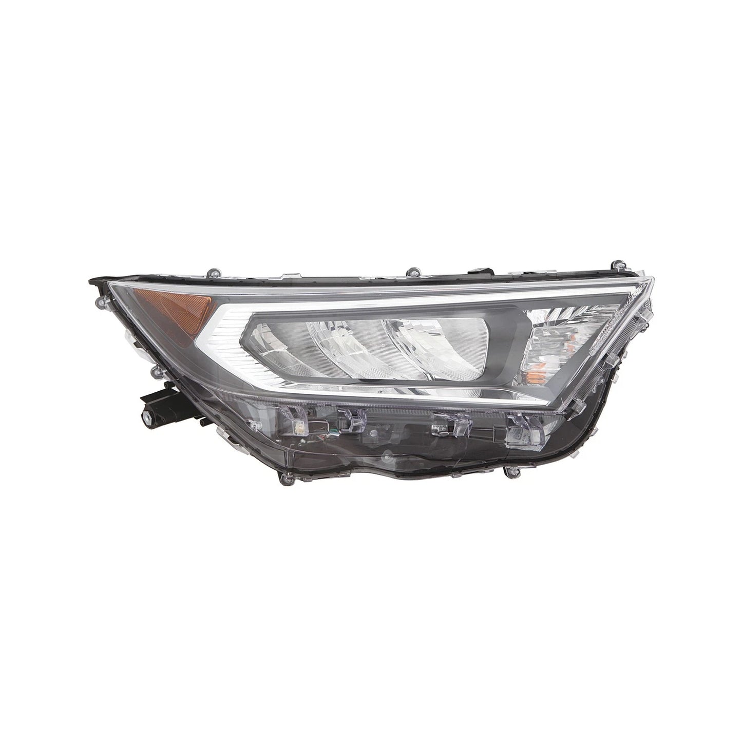 Replacement Chrome Passenger Side Headlight Assembly For 2019-2021 Toyota RAV4