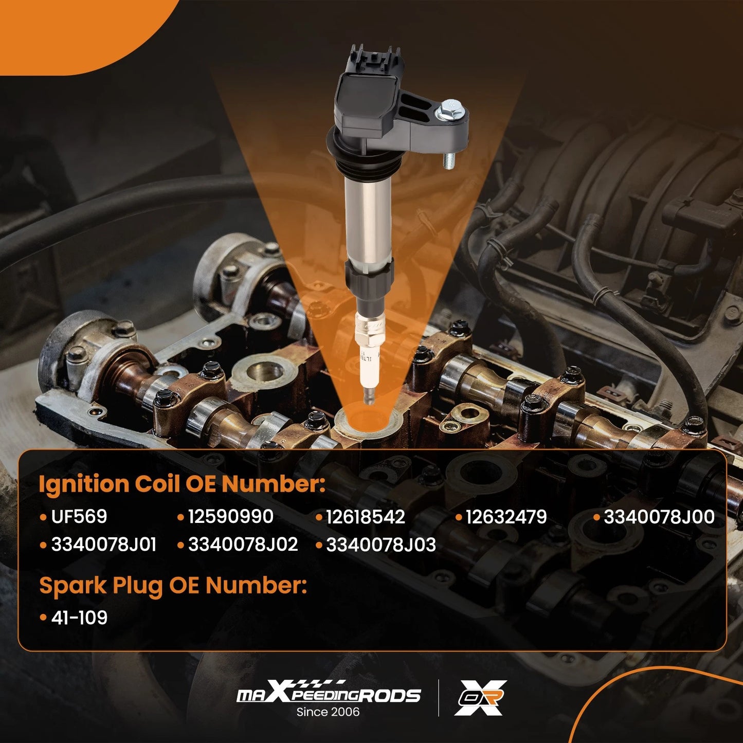 Ignition Coil Spark Plug for Chevrolet Equinox GMC Terrain (2010–2017)