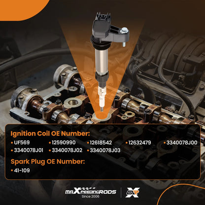 Ignition Coil Spark Plug for Chevrolet Equinox GMC Terrain (2010–2017)