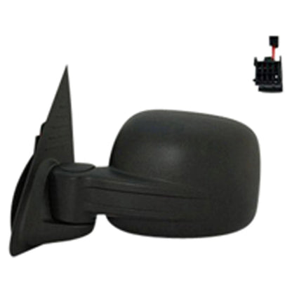 Replacement Textured Driver Side Power Door Mirror w/o Heated Glass