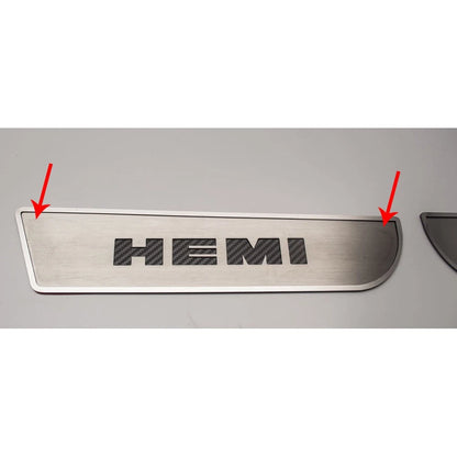 Front Door Badges Replacement with Orange Carbon Fiber HEMI Inlay for 2011-2013 Charger 300