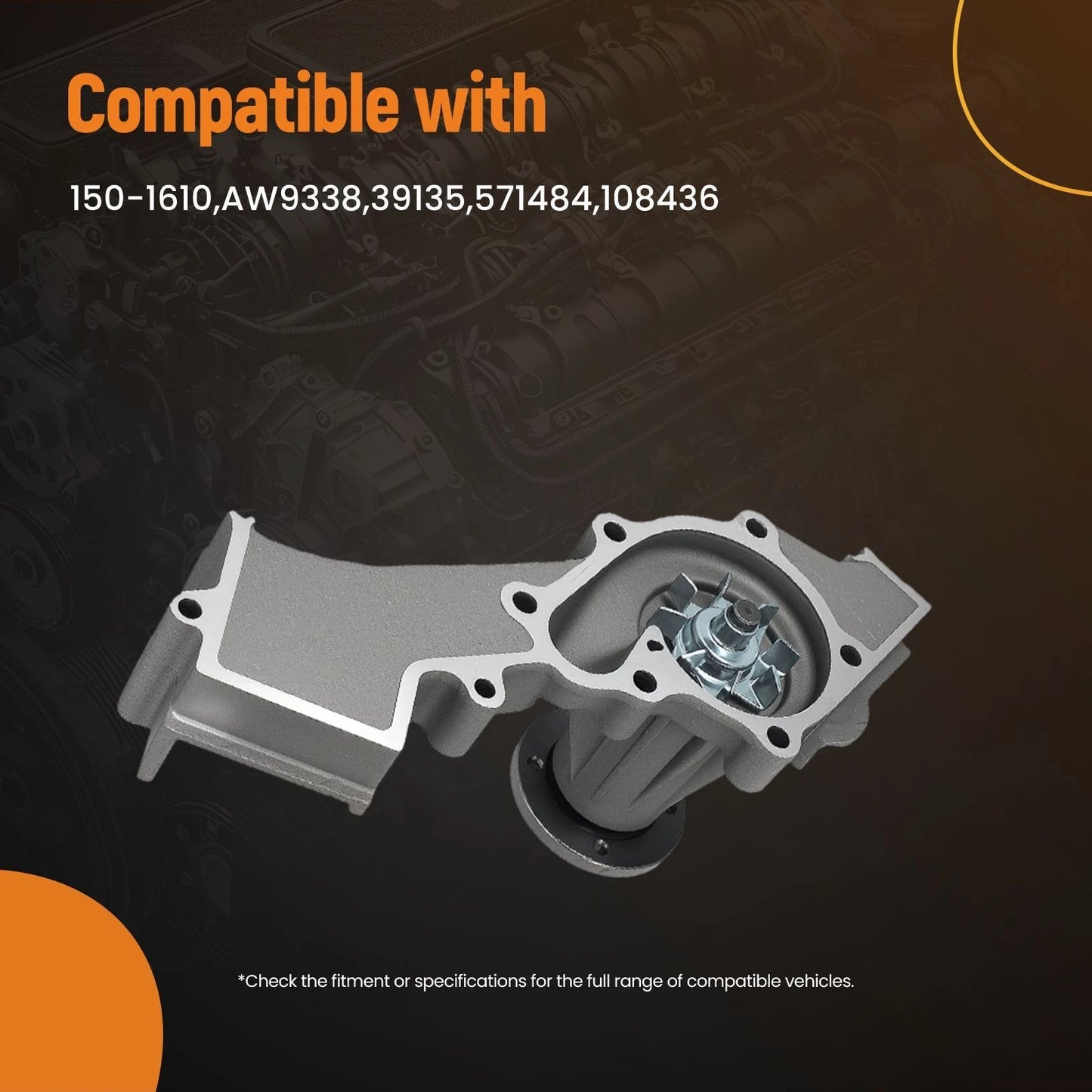 Cooling Water Pump Assembly for Infiniti QX4 3.3L (1997–2000)