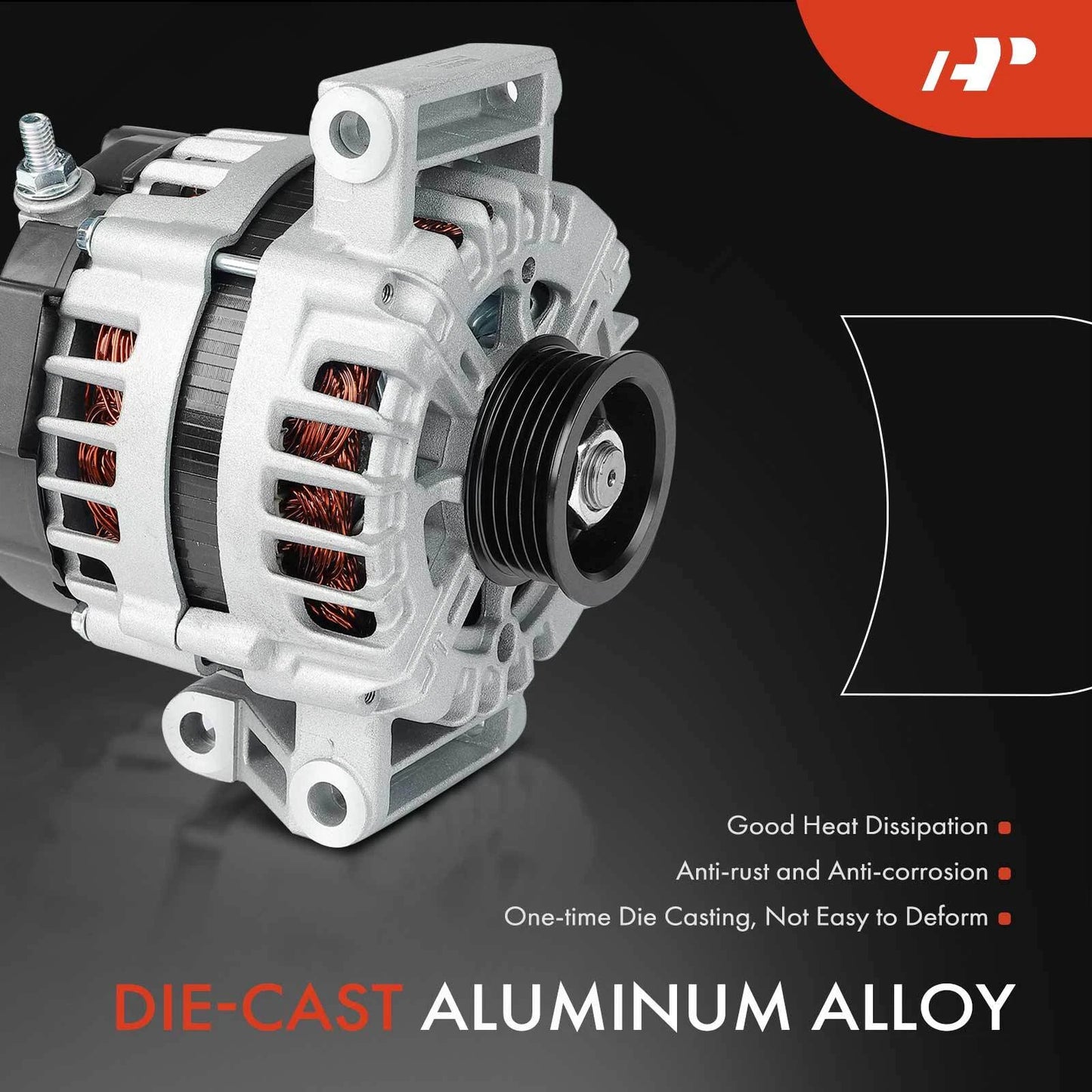 Alternator for Chevy HHR (2008–2010) 130A 12V 5-Groove Pulley