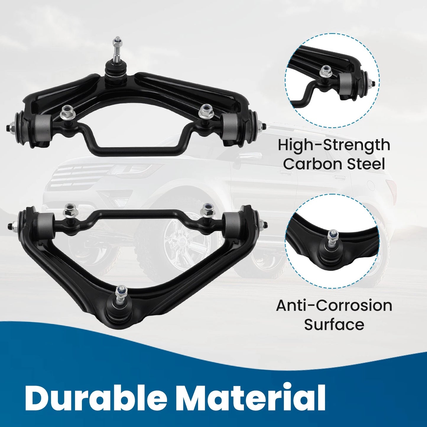 12pc Front Upper Control Arms and Steering Kit for Ford Explorer (2020–2025)