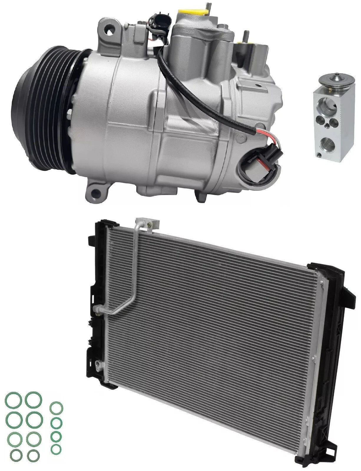 AC Compressor Kit with Condenser for Mercedes E550 5.5L (2011–2016)