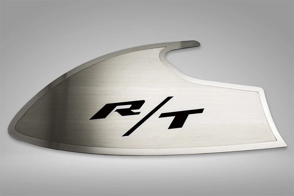 Door Badges w/Black "R/T" Inlay for 2015-2023 Dodge Challenger