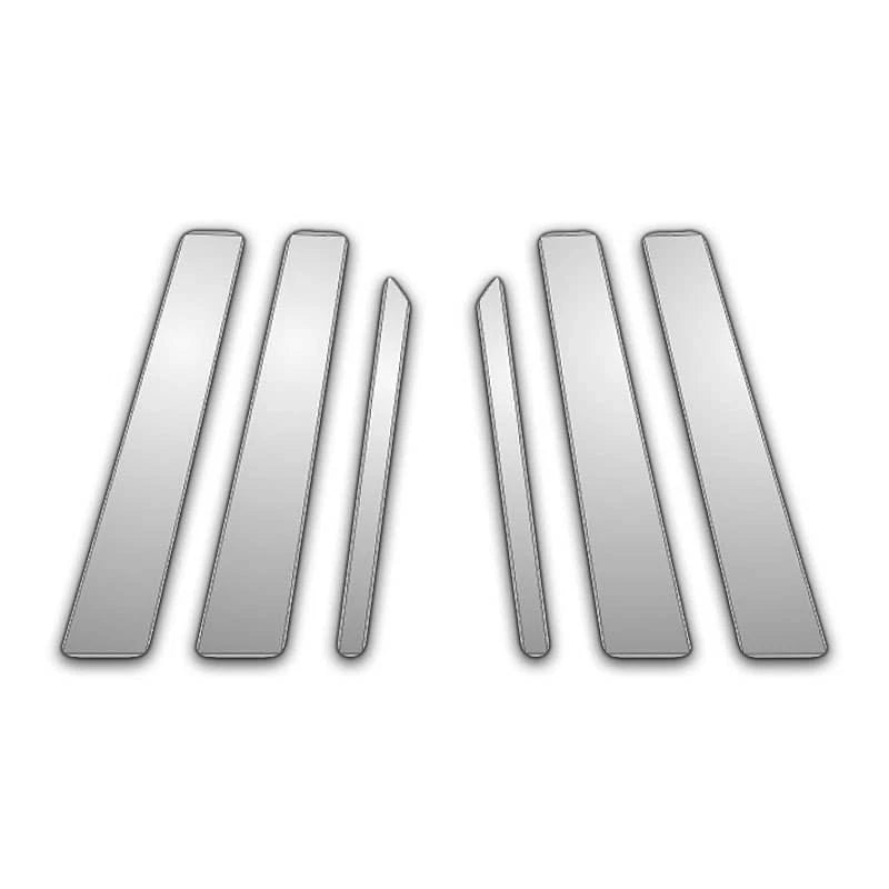 6Pc Triple Chrome Pillar Side Trim Covers for 02-08 Volkswagen Phaeton