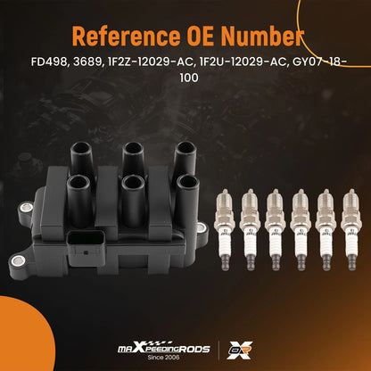 Ignition Coils and Spark Plugs for Ford Ranger Sable 3.0L V6 (2001-2006)