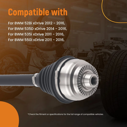 Front Driver CV Axle Shaft for BMW 528i 535i 550i 640i 650i xDrive 2-4 Series (2011–2017)