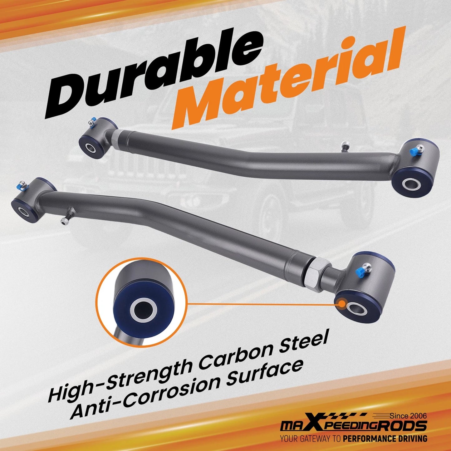Adjustable Lower Control Arm 2-4" Lift for 2018-2023 Jeep Wrangler JL JLU and Gladiator