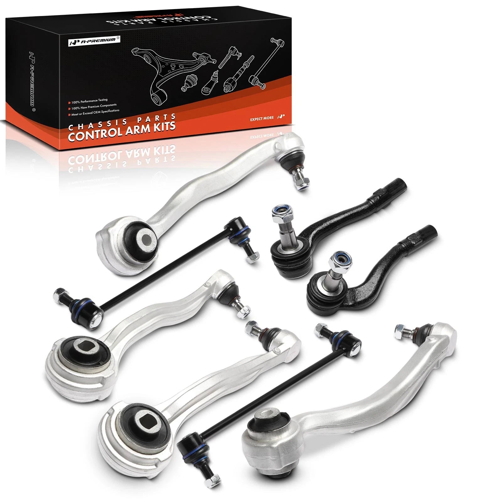 8X Front Control Arm with Ball Joint for Mercedes-Benz C250 (2012–2015)