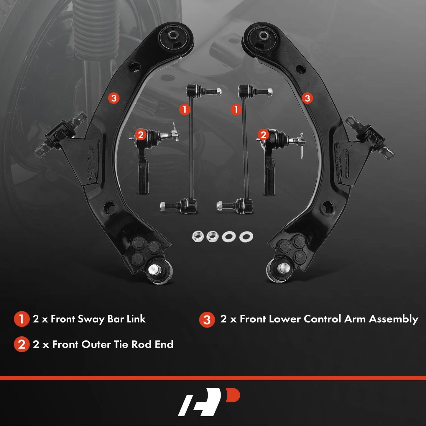 6X Front Control Arm with Ball Joint for Chevy HHR Cobalt (2008–2010)