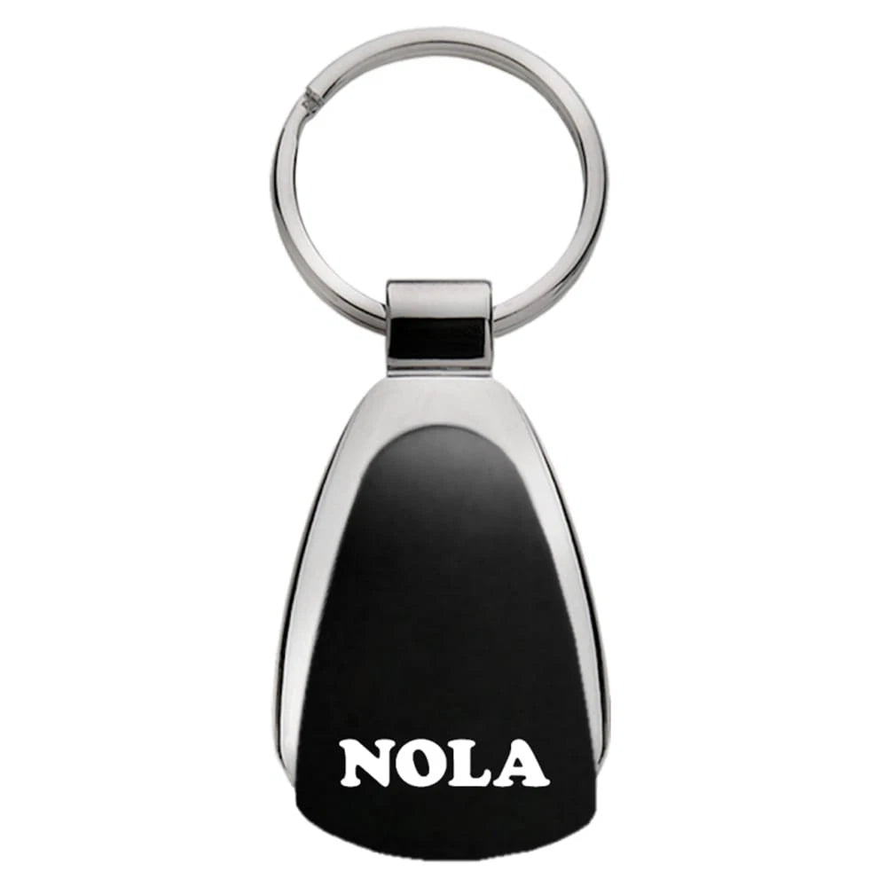 NOLA on Black Teardrop Keychain Key Fob KCK.NOLA AU-Gold Accessories