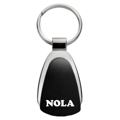 NOLA on Black Teardrop Keychain Key Fob KCK.NOLA AU-Gold Accessories