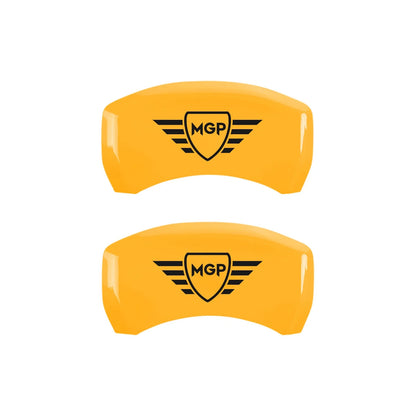 Caliper Covers Set of 4 Yellow w MGP Logo for Chrysler 300 (2011–2023)