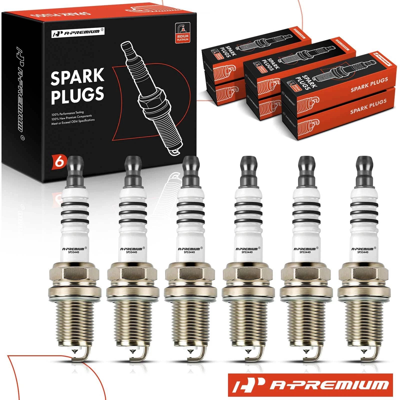6x Iridium Platinum Spark Plugs for Mercedes-Benz C32 AMG (2002–2004)