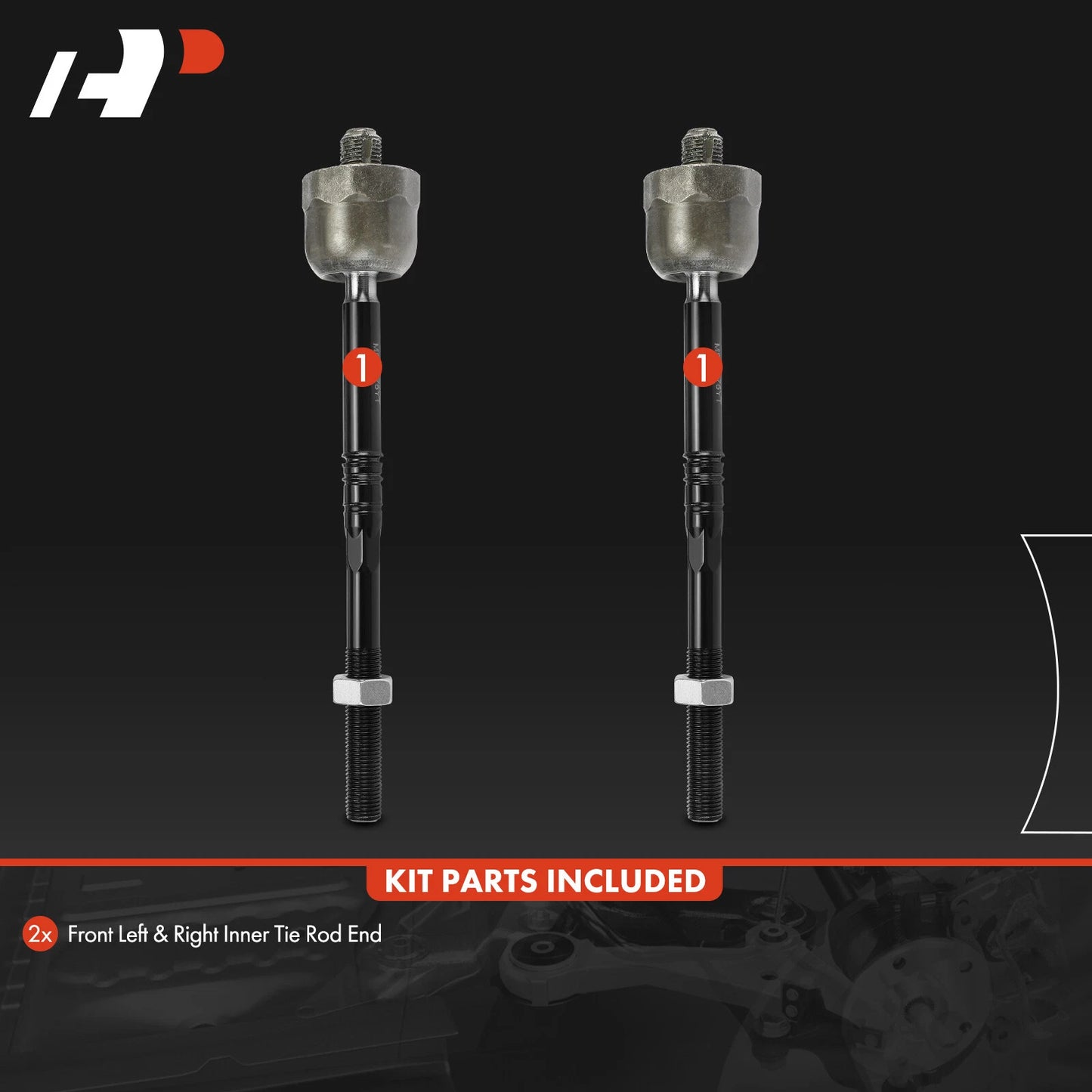 2X Front Inner Tie Rod for Mercedes-Benz C350 (2012–2015)