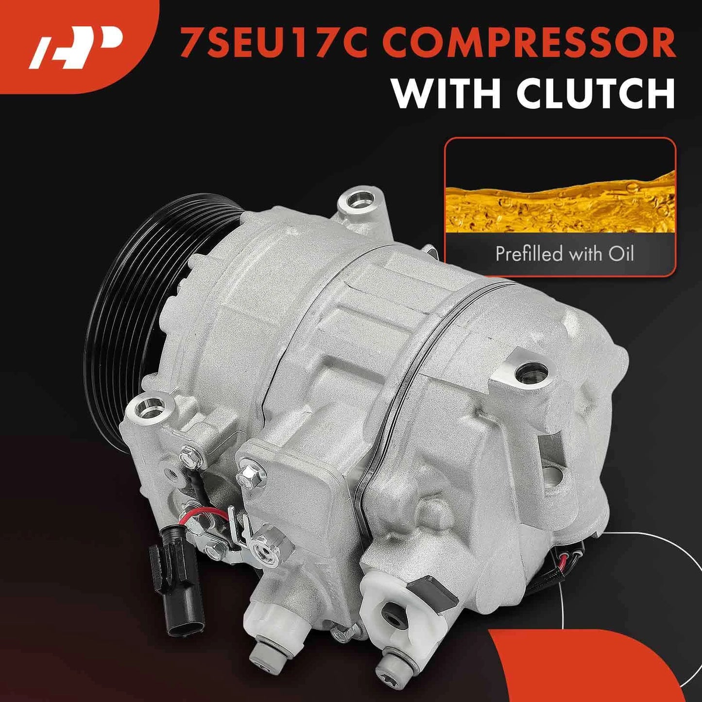 A/C Compressor with Clutch for Mercedes-Benz ML63 AMG S550 CL63 AMG (2007–2012)