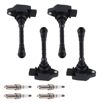 4x Ignition Coil and Spark Plug for Nissan Altima and Rogue 2.5L (2019–2021)