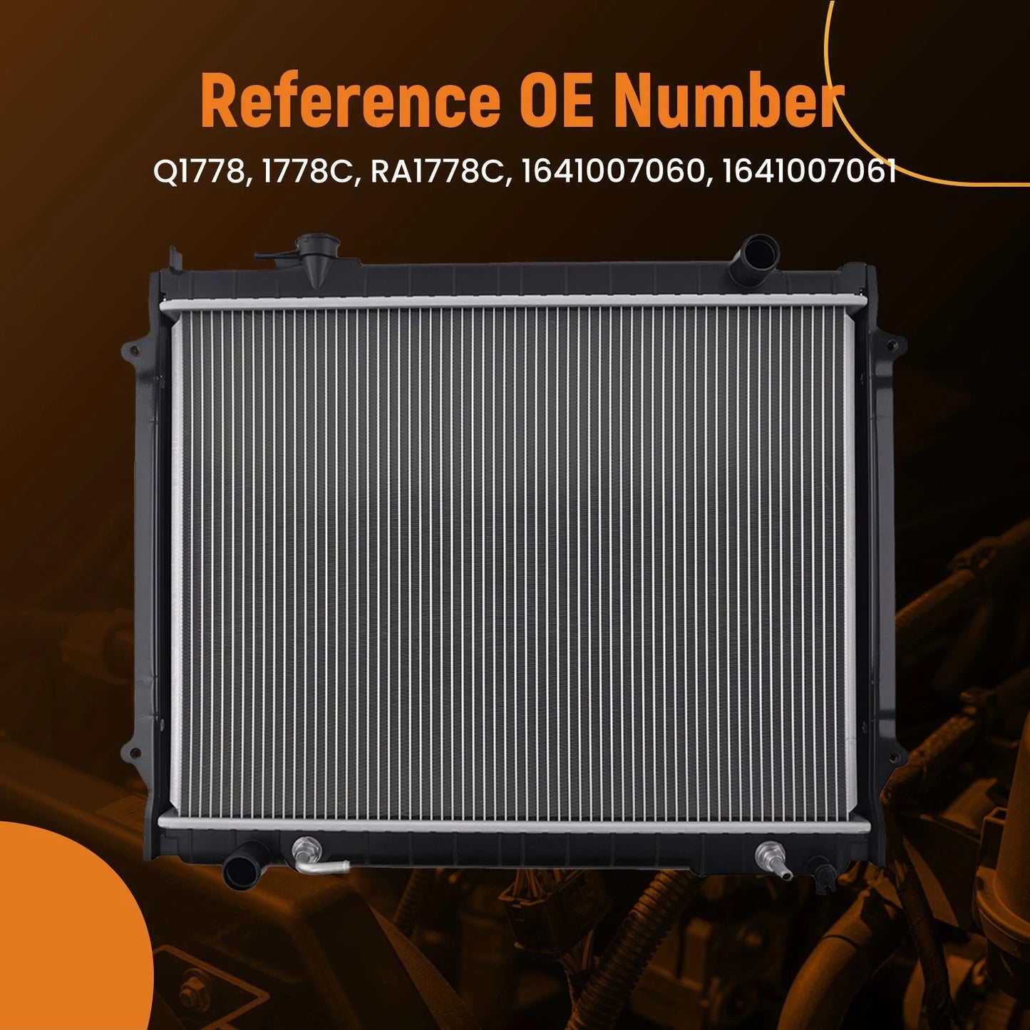 Aluminum Radiator for Toyota Tacoma 2.4L 2.7L 3.4L (1995–2004)