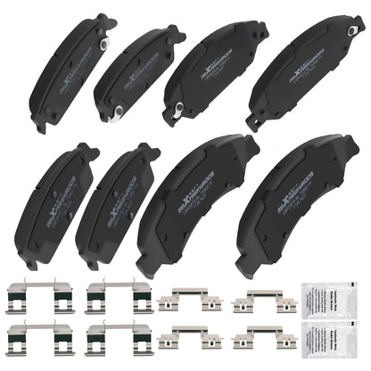 Front & Rear Brake Pads Kit for GMC Sierra 1500/Yukon/Yukon XL (2007-2014)