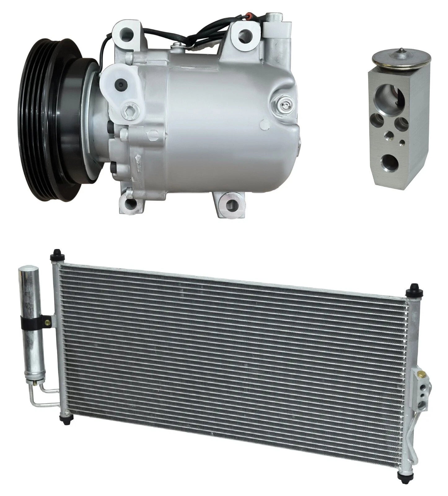 A/C Compressor Kit With Condenser for Nissan Tsuru 1.6L (2002–2002)
