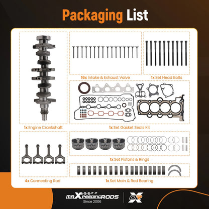 Engine Overhaul Rebuild Kit for Hyundai Accent Veloster Kia Soul (2018–2022)