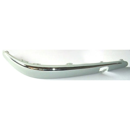 Chrome/Primed Passenger Side Front Bumper Impact Strip w/o Park Assist Holes
