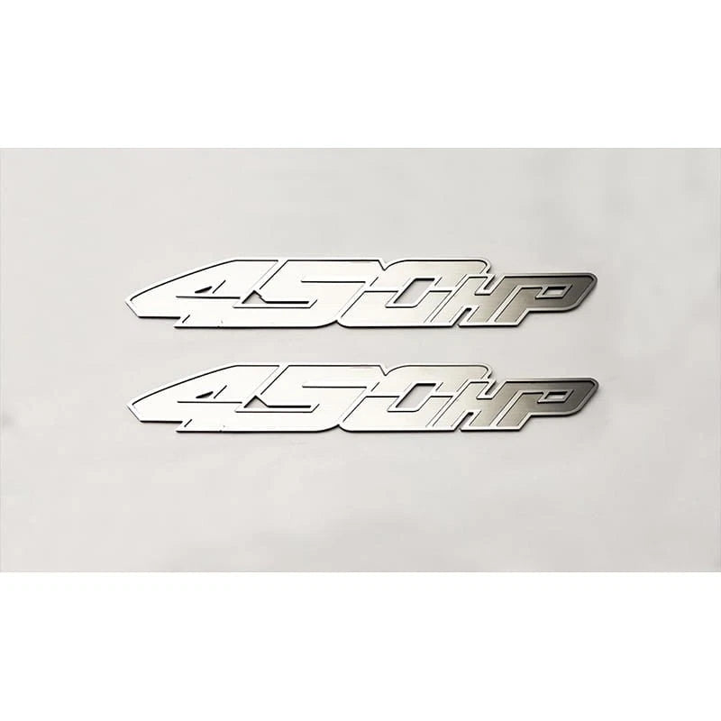 Brushed Stainless Steel Badges w/'450HP'&Polished Trim for 17 Ford F-150 Raptor