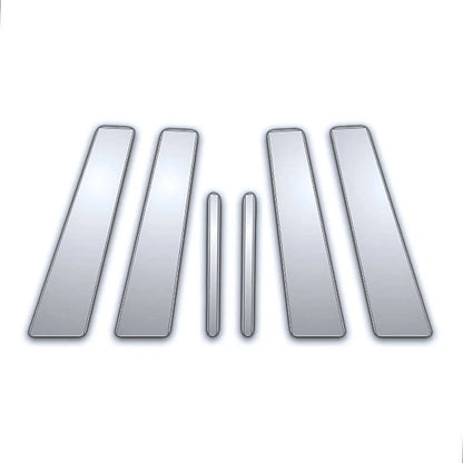 Chrome Pillar Post Covers 6Pc for Jaguar X Type (2002–2009)