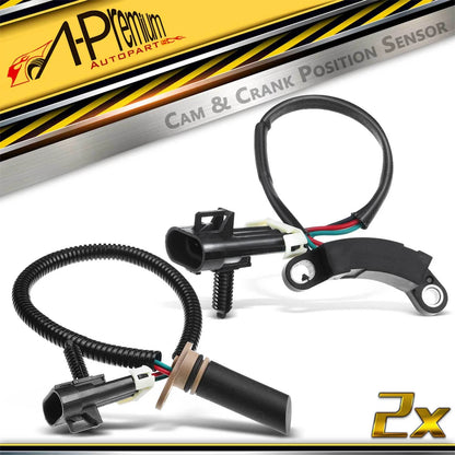 2Pcs Camshaft Crankshaft Position Sensor for Chevy Malibu (2008–2012)