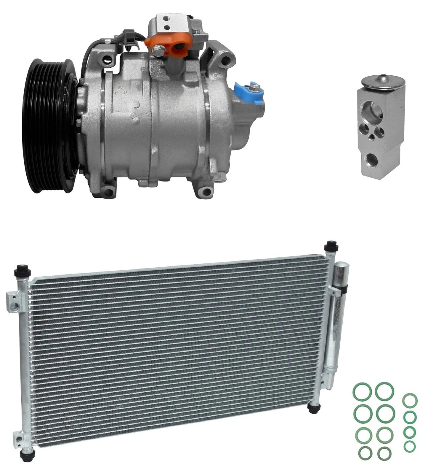 A C Compressor Kit With Condenser for Honda Accord 2.4L (2009–2012)